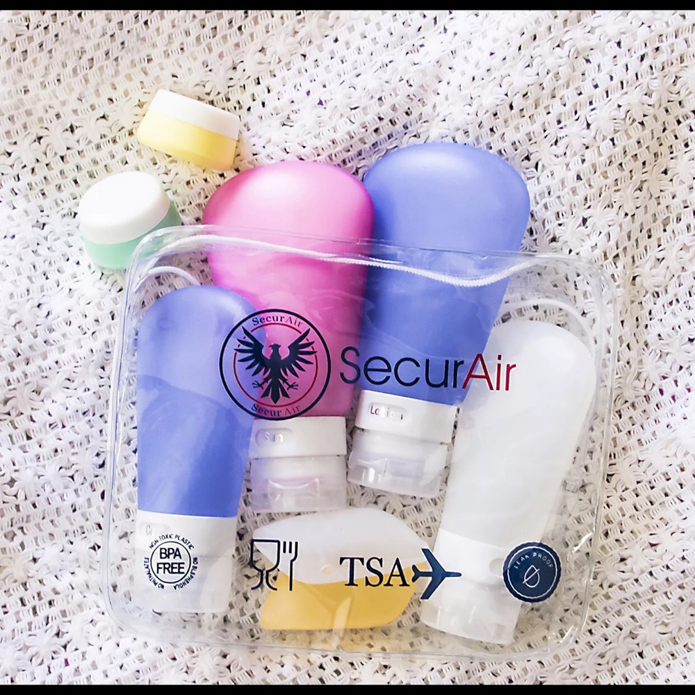 Silicone Leakproof TSA approved Travel Bottle Set